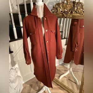 Wilfred Free Rust color wool shirt jacket